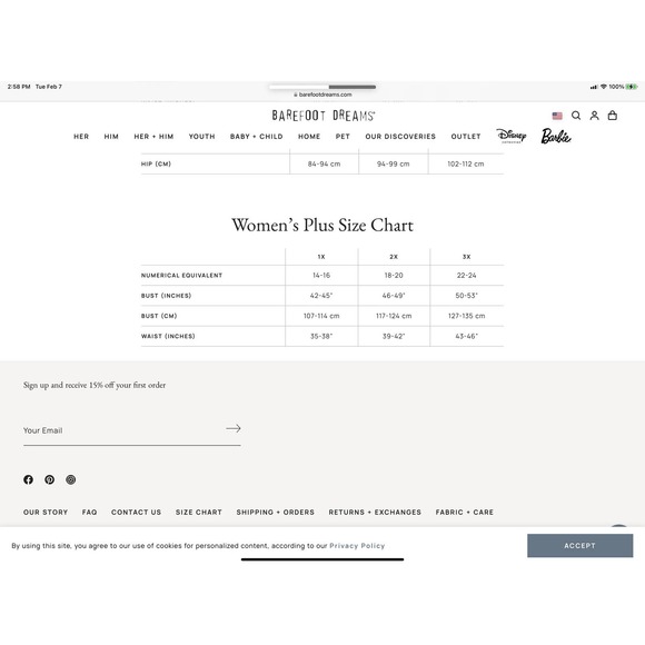 Barefoot Dreams Plus Size Cozychic Lite Plus Pants Lounge 2X - Picture 11 of 11